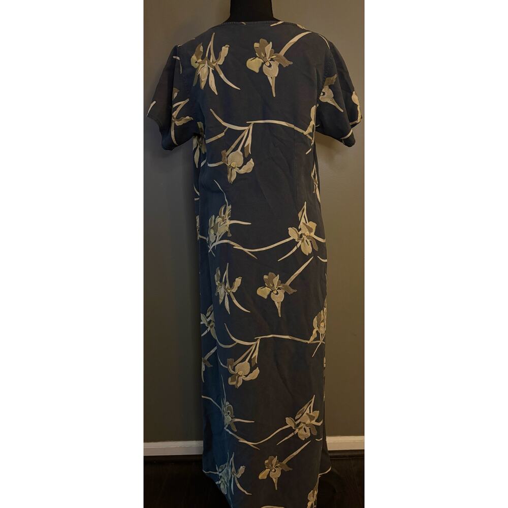 Vintage Y2K Tommy Bahama 100% Silk Floral Maxi Dress - Picture 3 of 4